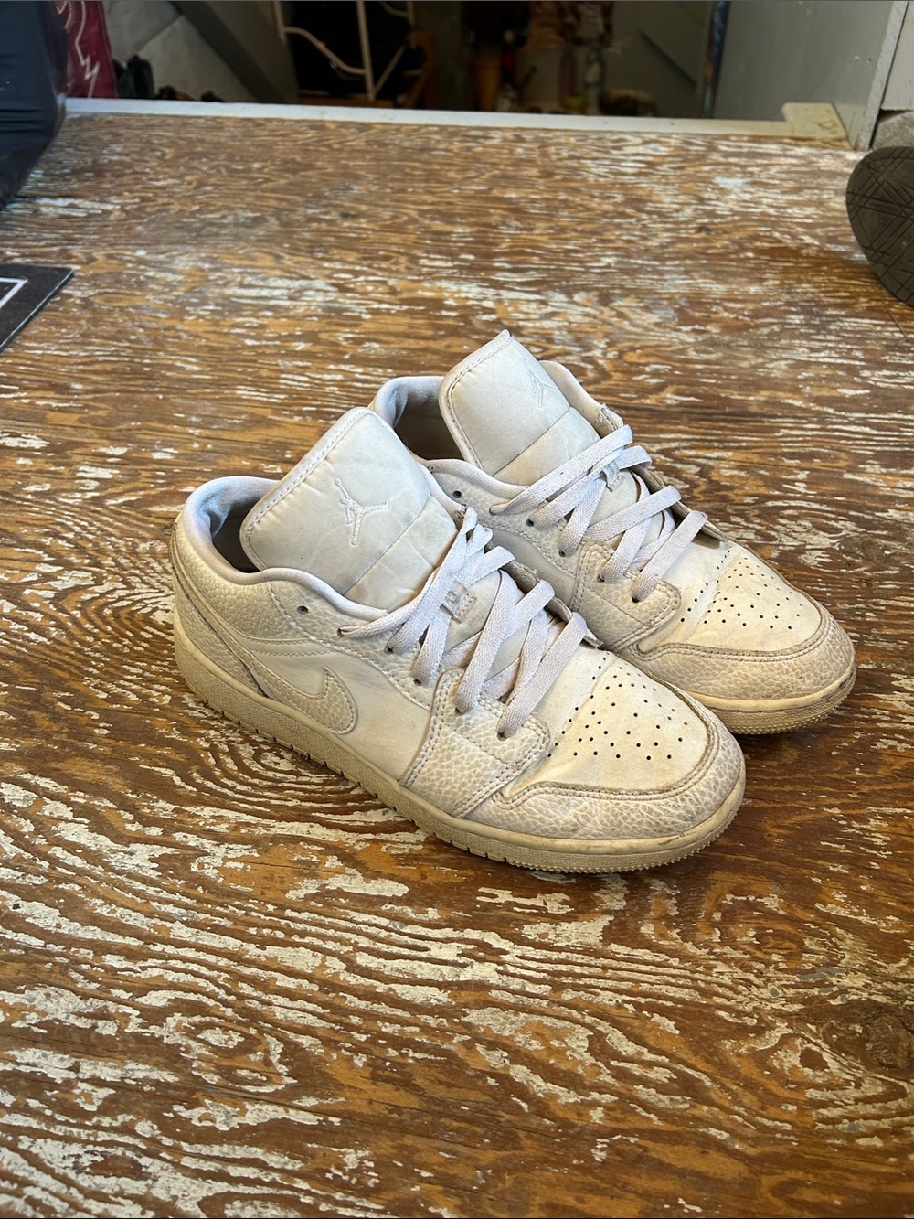 Jordan Kids White Low-Top Sneakers